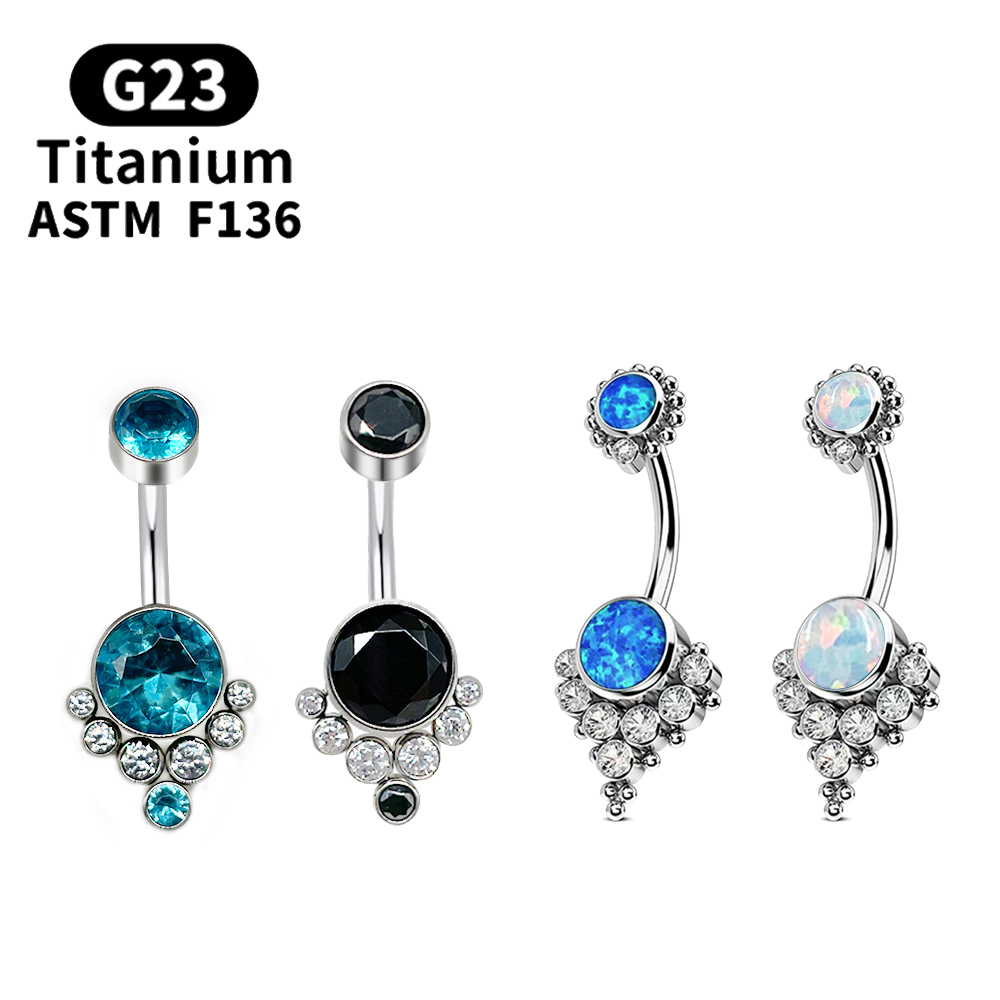 Body Jewelry Implant Grade - G23 チタンピアスチタングレードインプラントジルコニアピアスへそボディジュエリー女性用