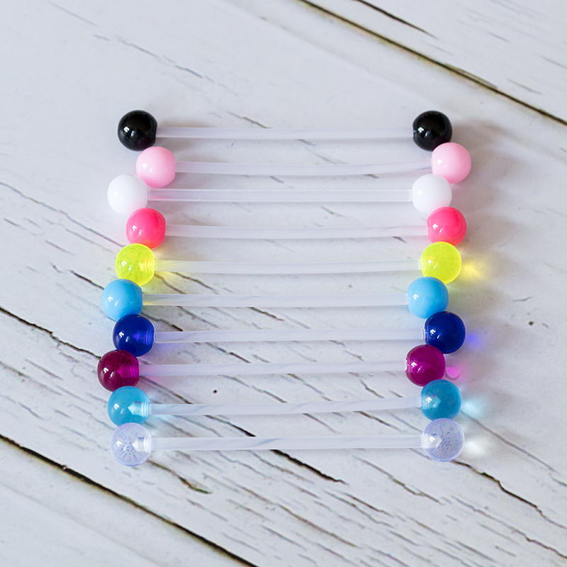 女性用アクリル軟骨イヤリング,10〜50個,ピアス,工業用バ - Industrial Barbell Long のレビューと価格