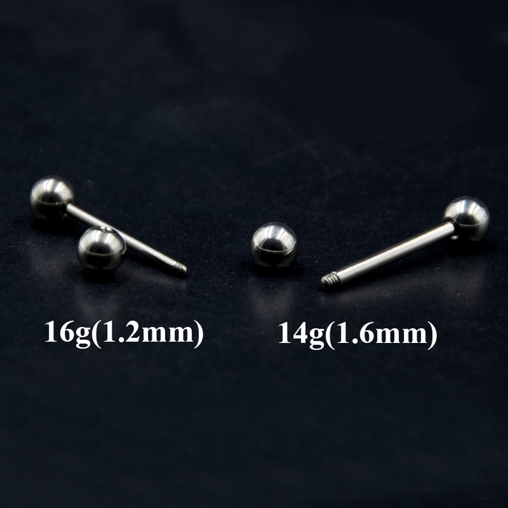 2 個 14 グラム/16 グラムサージカルスチールロング工 - Industrial Barbell Long のレビューと価格