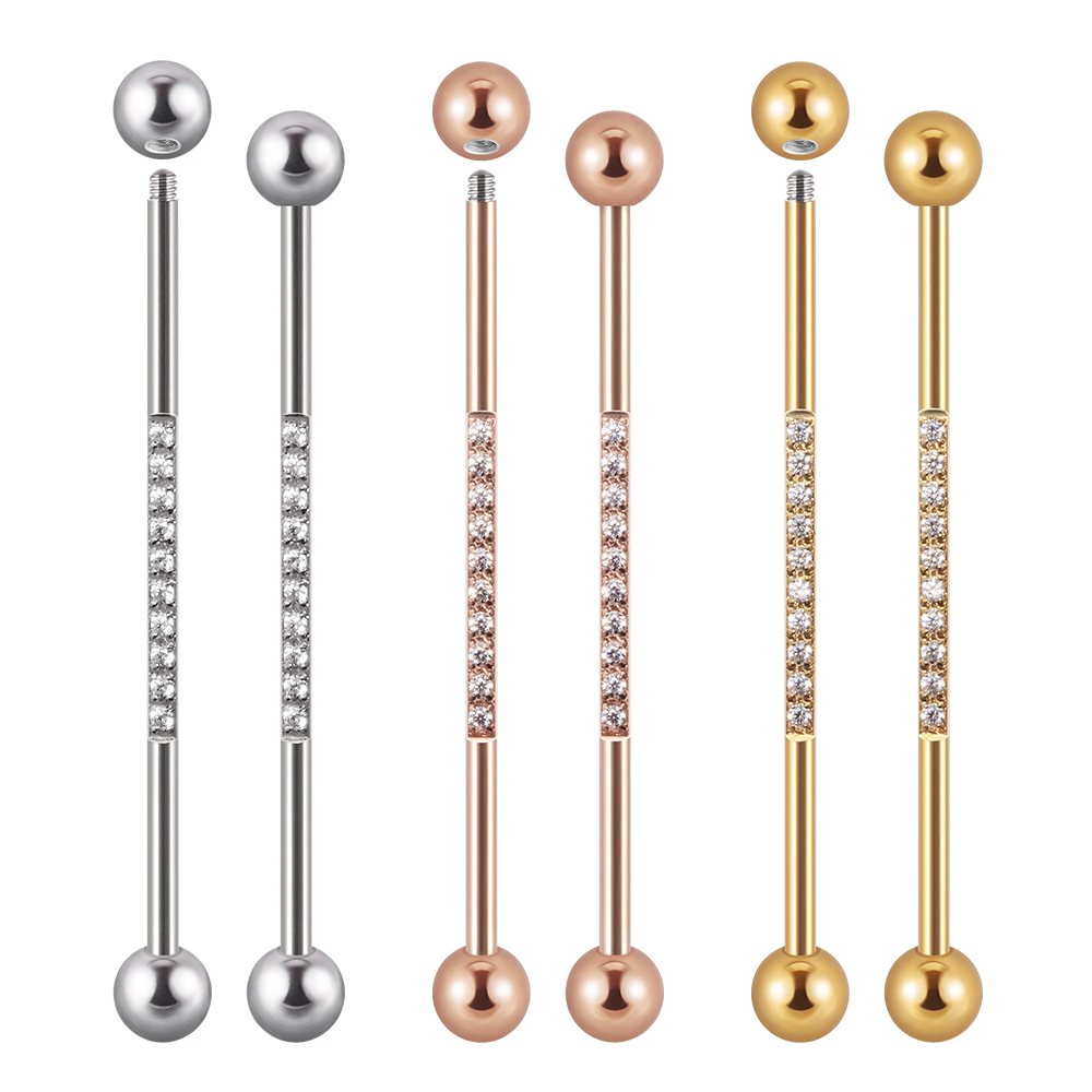 1/3 個ステンレス鋼工業用バーベルロングブリッジマイクロ挿 - Industrial Barbell Long のレビューと価格