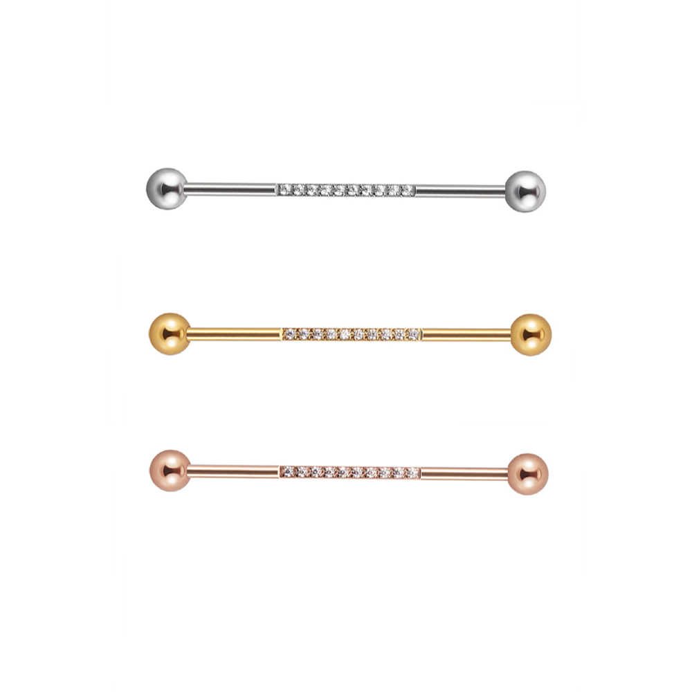 1/3 個ステンレス鋼工業用バーベルロングブリッジマイクロ挿 - Industrial Barbell Long のレビューと価格