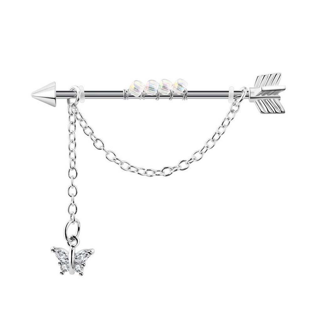 ピアス パンクスタイル ハートペンダント パーティージュエリ - Industrial Barbell Long のレビューと価格
