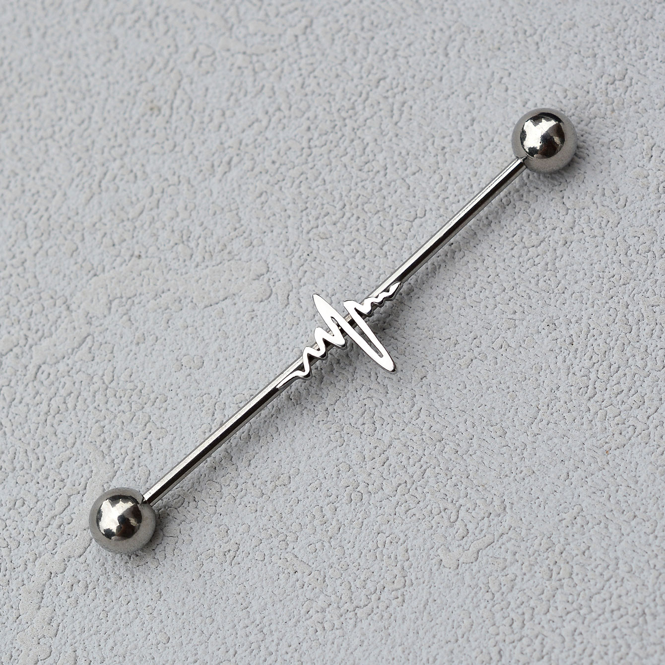 1PC 16 グラムステンレス鋼ロング工業用ピアスバーベルイ - Industrial Barbell Long のレビューと価格